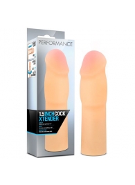 Телесная насадка-удлинитель на пенис PERFORMANCE 1.5INCH COCK XTENDER - 16 см. - Blush Novelties - в Братске купить с доставкой