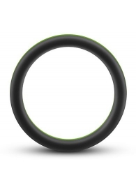 Черно-зеленое эрекционное кольцо Silicone Go Pro Cock Ring - Blush Novelties - в Братске купить с доставкой