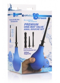 Анальный душ с 3 насадками Premium One-way Valve Anal Douche Set - XR Brands - купить с доставкой в Братске