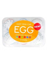 Набор из 6 мастурбаторов Tenga EGG Easy Beat с различным рельефом - Tenga - в Братске купить с доставкой