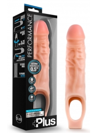 Телесный реалистичный фаллоудлинитель 9 Inch Silicone Cock Sheath Penis Extender - 22,86 см. - Blush Novelties - в Братске купить с доставкой