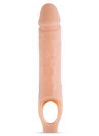 Телесный реалистичный фаллоудлинитель 10 Inch Silicone Cock Sheath Penis Extender - 25,4 см. - Blush Novelties - в Братске купить с доставкой