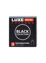 Черные презервативы LUXE Royal Black Collection - 3 шт. - Luxe - купить с доставкой в Братске