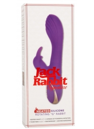 Фиолетовый вибратор-кролик с нагревом Jack Rabbit Signature Heated Silicone Rotating - 21,5 см. - California Exotic Novelties