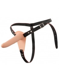 Телесный поясной страпон с вибрацией Vibrating Strap-On - 15,7 см. - Orion - купить с доставкой в Братске