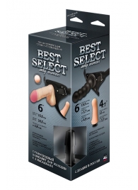 Черный пояс для женщин BEST SELECT с 3 насадками - LOVETOY (А-Полимер) - купить с доставкой в Братске