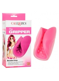 Розовый рельефный мастурбатор Beaded Grip - California Exotic Novelties - в Братске купить с доставкой