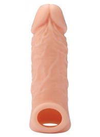 Телесная насадка EXTENDER WITH BALL STRAP 5.5 - 14 см. - Dream Toys - в Братске купить с доставкой