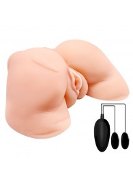 Телесная вибровагина Julie с 2 рабочими отверстиями - Baile - в Братске купить с доставкой