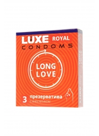 Презервативы с продлевающим эффектом LUXE Royal Long Love - 3 шт. - Luxe - купить с доставкой в Братске