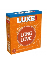 Презервативы с продлевающим эффектом LUXE Royal Long Love - 3 шт. - Luxe - купить с доставкой в Братске