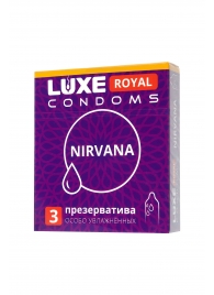 Презервативы с увеличенным количеством смазки LUXE Royal Nirvana - 3 шт. - Luxe - купить с доставкой в Братске