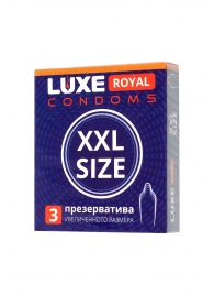 Презервативы увеличенного размера LUXE Royal XXL Size - 3 шт. - Luxe - купить с доставкой в Братске