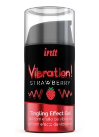 Жидкий интимный гель с эффектом вибрации Vibration! Strawberry - 15 мл. - INTT - купить с доставкой в Братске