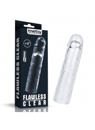 Прозрачная насадка-удлинитель Flawless Clear Penis Sleeve Add 2 - 19 см. - Lovetoy - в Братске купить с доставкой