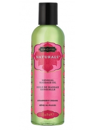Массажное масло Naturals Strawberry Dreams с ароматом клубники - 59 мл. - Kama Sutra - купить с доставкой в Братске