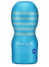 Мастурбатор с охлаждающей смазкой TENGA Original Vacuum Cup Cool - Tenga - в Братске купить с доставкой