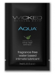 Легкий лубрикант на водной основе с алое Wicked Aqua - 3 мл. - Wicked - купить с доставкой в Братске