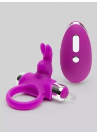 Лиловое виброкольцо с пультом ДУ Remote Control Cock Ring - Happy Rabbit - в Братске купить с доставкой