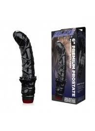 Черный вибромассажер простаты 6  Premium Prostate Massager - BlueLine - в Братске купить с доставкой