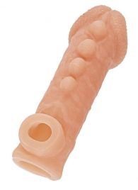 Телесная закрытая насадка с шишечками Cock Sleeve Size S - 13,8 см. - KOKOS - в Братске купить с доставкой