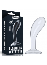 Прозрачный стимулятор простаты Flawless Clear Prostate Plug - 15 см. - Lovetoy - в Братске купить с доставкой