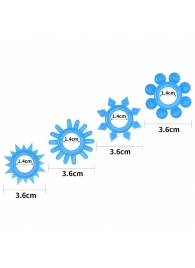 Набор из 4 голубых, светящихся в темноте эрекционных колец Lumino Play - Lovetoy - в Братске купить с доставкой
