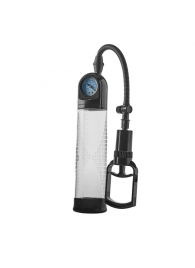 Прозрачная вакуумная помпа с манометром Deluxe Penis Pump - Dream Toys - в Братске купить с доставкой