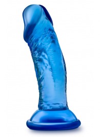 Синий анальный фаллоимитатор Sweet N Small 4 Inch Dildo with Suction Cup - 11,4 см. - Blush Novelties