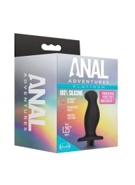 Черный анальный вибромассажёр Silicone Vibrating Prostate Massager 02 - 10,8 см. - Blush Novelties - в Братске купить с доставкой