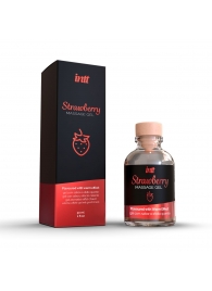 Массажный гель с ароматом клубники Strawberry - 30 мл. - INTT - купить с доставкой в Братске