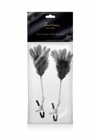 Зажимы для сосков с черными перьями Sweet Caress Feather Nipple Clumps - Sweet Caress - купить с доставкой в Братске