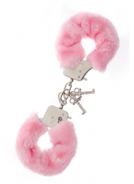 Металлические наручники с розовой меховой опушкой METAL HANDCUFF WITH PLUSH PINK - Dream Toys - купить с доставкой в Братске