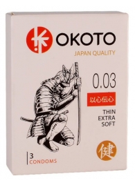 Тонкие презервативы OKOTO Thin Extra Soft - 3 шт. - Sitabella - купить с доставкой в Братске