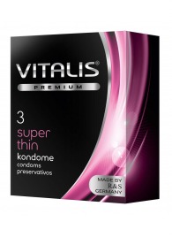 Ультратонкие презервативы VITALIS PREMIUM super thin - 3 шт. - Vitalis - купить с доставкой в Братске