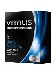 Презервативы VITALIS PREMIUM delay   cooling с охлаждающим эффектом - 3 шт. - Vitalis - купить с доставкой в Братске