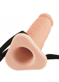 Телесный реалистичный фаллоимитатор с полостью Silicone Hollow Extension - 20 см. - Pipedream - купить с доставкой в Братске