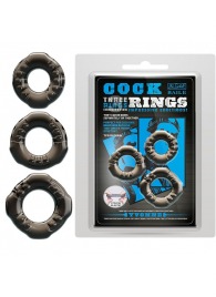 Набор из 3 эластичных дымчатых эрекционных колец - Baile - в Братске купить с доставкой