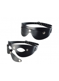 Черная кожаная маска  Новичок - Sitabella - купить с доставкой в Братске