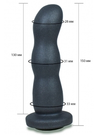 Черная анальная рельефная насадка-фаллоимитатор - 15 см. - LOVETOY (А-Полимер) - купить с доставкой в Братске