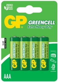 Батарейки солевые GP GreenCell AAA/R03G - 4 шт. - Элементы питания - купить с доставкой в Братске