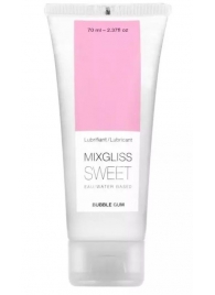 Смазка на водной основе Mixgliss Sweet с ароматом бабл-гам - 70 мл. - Mixgliss - купить с доставкой в Братске