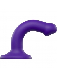 Фиолетовый фаллоимитатор-насадка Strap-On-Me Dildo Dual Density size S - 17 см. - Strap-on-me - купить с доставкой в Братске