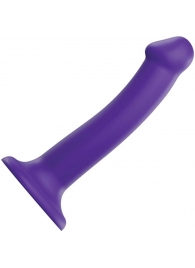 Фиолетовый фаллоимитатор-насадка Strap-On-Me Dildo Dual Density size M - 18 см. - Strap-on-me - купить с доставкой в Братске