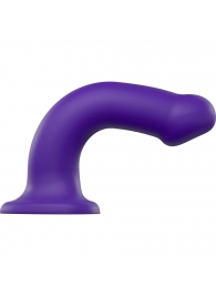 Фиолетовый фаллоимитатор-насадка Strap-On-Me Dildo Dual Density size L - 19 см. - Strap-on-me - купить с доставкой в Братске