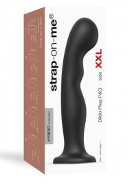 Черная насадка Strap-On-Me Dildo Plug P G size XXL - Strap-on-me - купить с доставкой в Братске