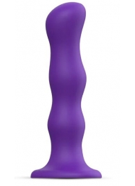 Фиолетовая насадка Strap-On-Me Dildo Geisha Balls size M - Strap-on-me - купить с доставкой в Братске