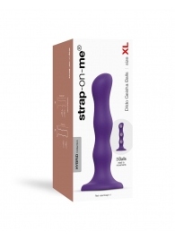 Фиолетовая насадка Strap-On-Me Dildo Geisha Balls size XL - Strap-on-me - купить с доставкой в Братске