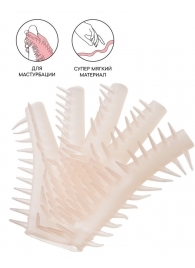 Телесная перчатка-мастубратор для чувственного массажа - Штучки-дрючки - в Братске купить с доставкой
