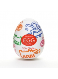 Мастурбатор-яйцо Keith Haring EGG STREET - Tenga - в Братске купить с доставкой